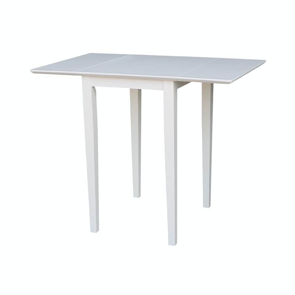 Dining Essentials - Small Drop Leaf Leg Table in Pure White