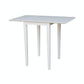 Dining Essentials - Small Drop Leaf Leg Table in Pure White