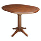 Dining Essentials - 36" Extension Table Top w/ 36" H Transitional Pedestal w/ Extension in Espresso