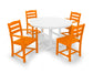 Polywood - La Casa Café 5-Piece Round Farmhouse Dining Set - FREE SHIPPING