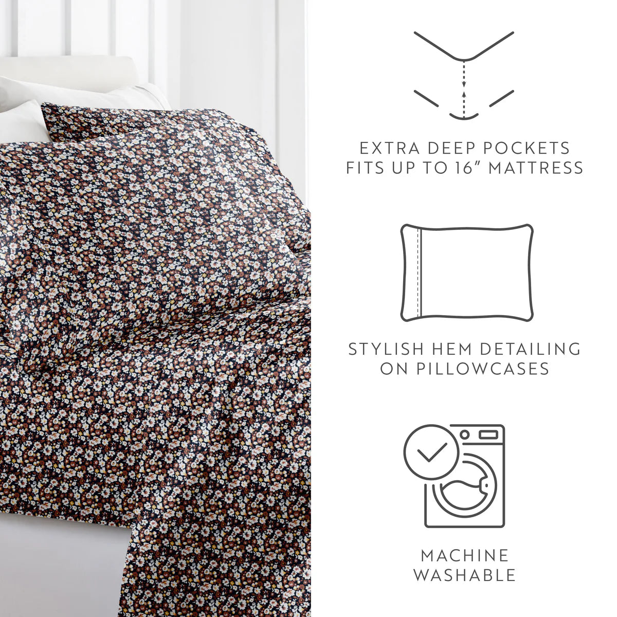 Floral Dream 4-Piece Patterned Sheet Set