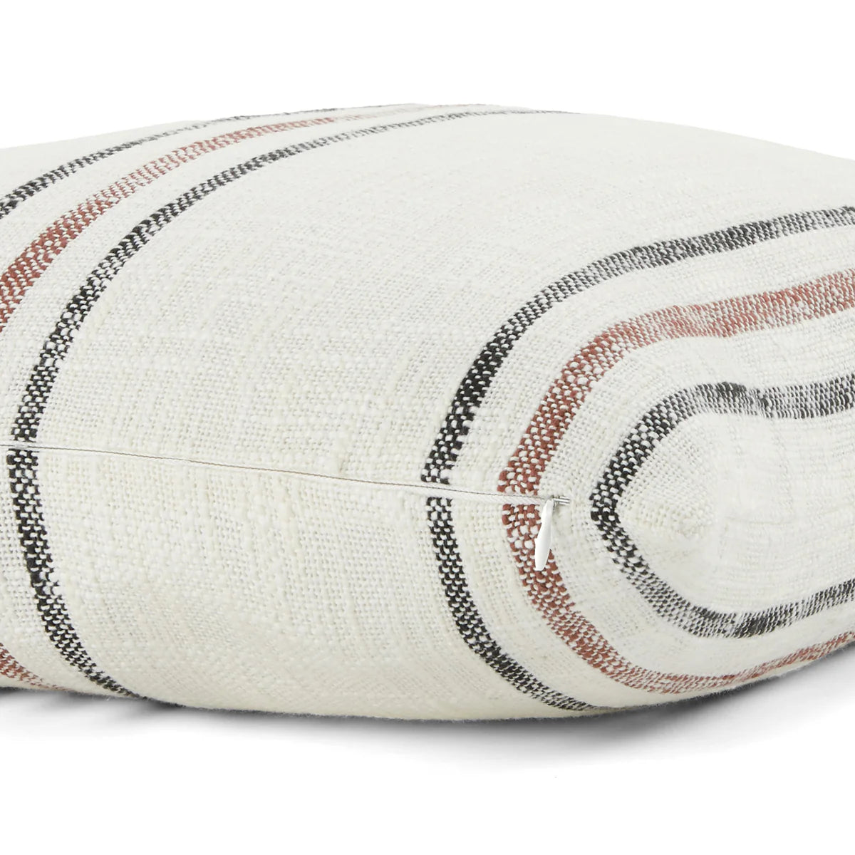 Framed Stripe Yarn-Dyed Cotton Decor Throw Pillow Cover