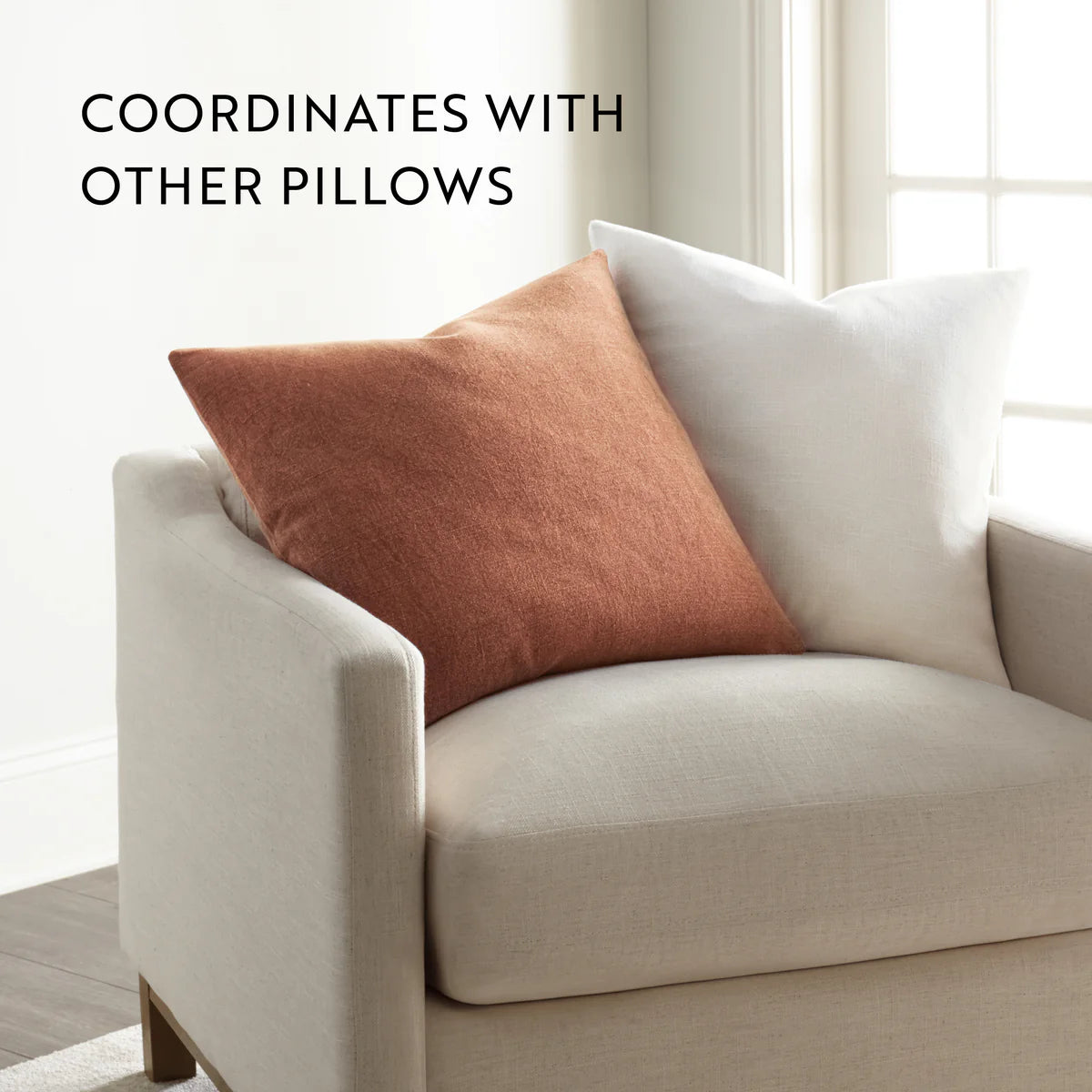 Stone Washed & Distressed Cotton Decor Throw Pillow Cover