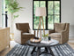 UNIVERSAL - MODERN FARMHOUSE ROUND COCKTAIL TABLE