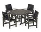 Polywood - Coastal 5-Piece Round Farmhouse Dining Set - FREE SHIPPING