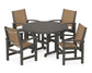 Polywood - Coastal 5-Piece Round Farmhouse Dining Set - FREE SHIPPING