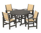 Polywood - Coastal 5-Piece Round Farmhouse Dining Set - FREE SHIPPING