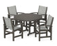 Polywood - Coastal 5-Piece Round Farmhouse Dining Set - FREE SHIPPING