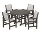 Polywood - Coastal 5-Piece Round Farmhouse Dining Set - FREE SHIPPING