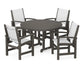 Polywood - Coastal 5-Piece Round Farmhouse Dining Set - FREE SHIPPING