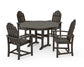 Polywood - Classic Adirondack 5-Piece Round Farmhouse Dining Set - FREE SHIPPING