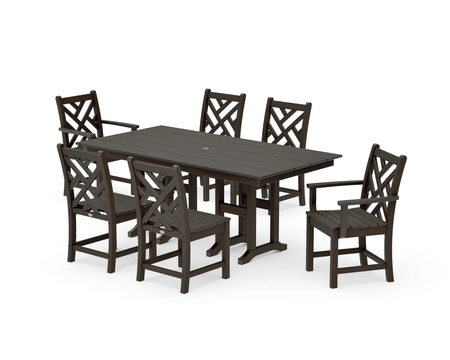 Polywood - Chippendale 7-Piece Farmhouse Dining Set - FREE SHIPPING