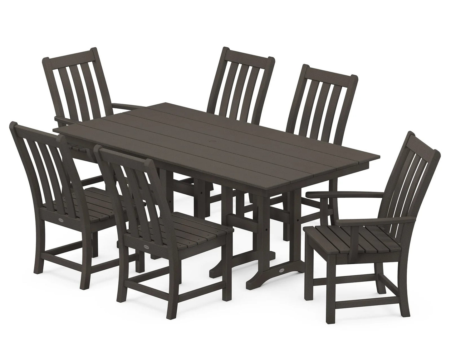 Polywood - Vineyard 7-Piece Farmhouse Dining Set - FREE SHIPPING