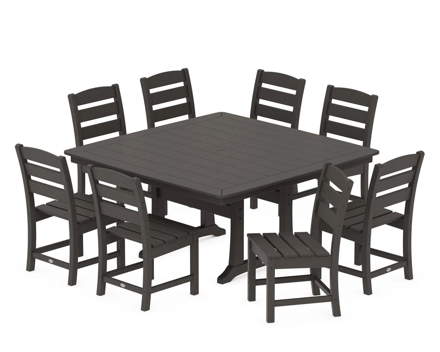 Polywood - Lakeside 9-Piece Nautical Trestle Dining Set - FREE SHIPPING