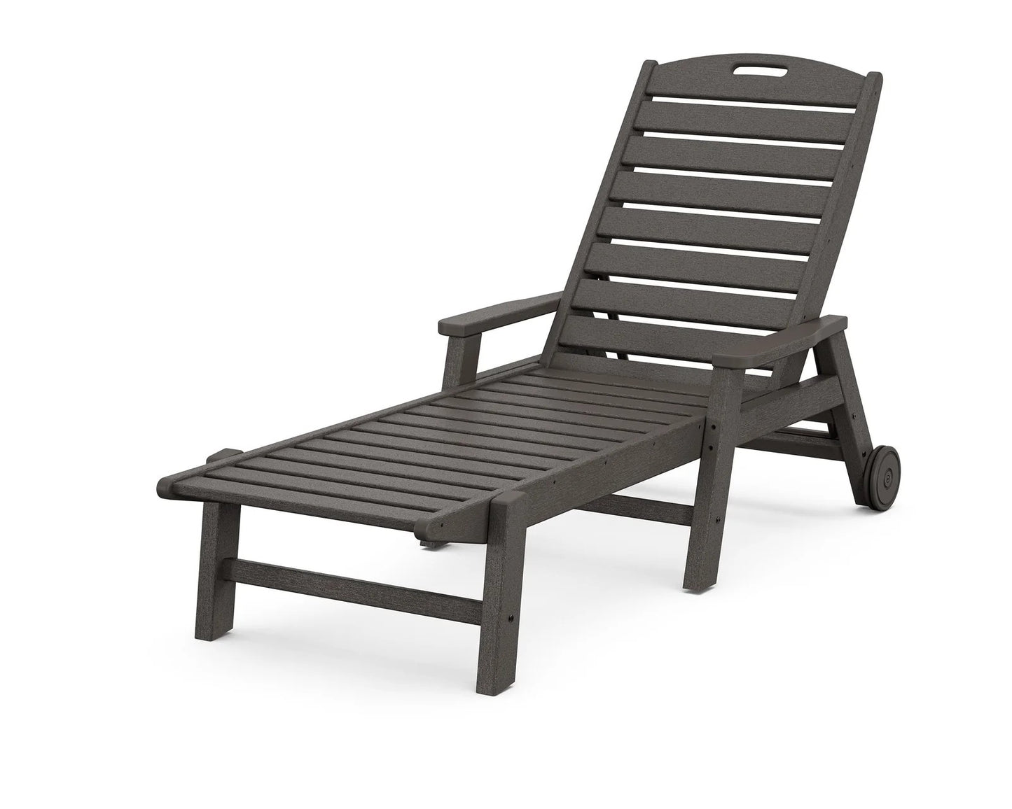 Polywood - Nautical Chaise with Arms & Wheels - FREE SHIPPING