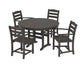 Polywood - La Casa Café 5-Piece Round Farmhouse Dining Set - FREE SHIPPING
