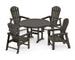 Polywood - South Beach 5-Piece Round Farmhouse Dining Set - FREE SHIPPING