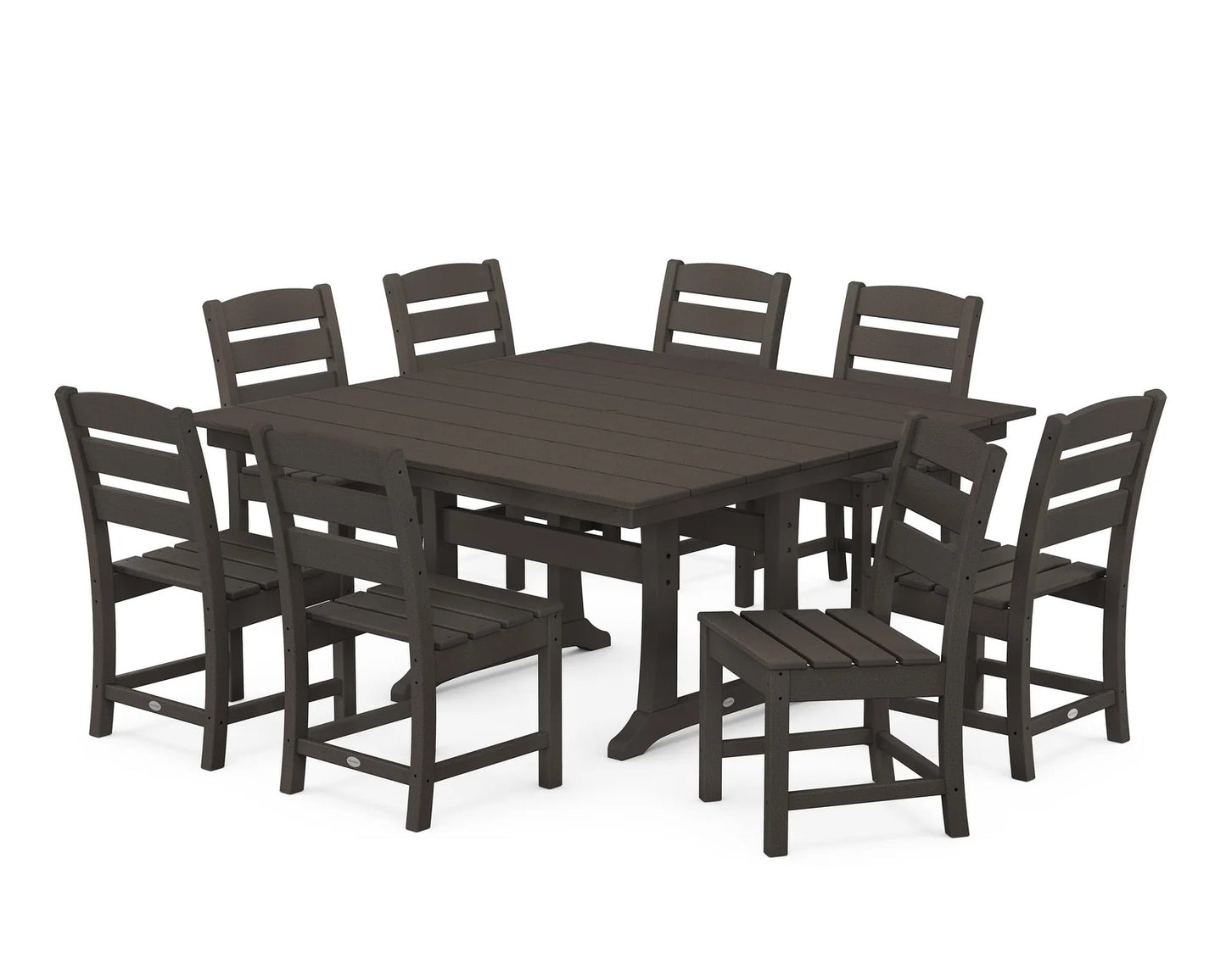 Polywood - Lakeside 9-Piece Farmhouse Trestle Dining Set - FREE SHIPPING
