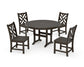 Polywood - Chippendale 5-Piece Round Farmhouse Side Chair Dining Set - FREE SHIPPING