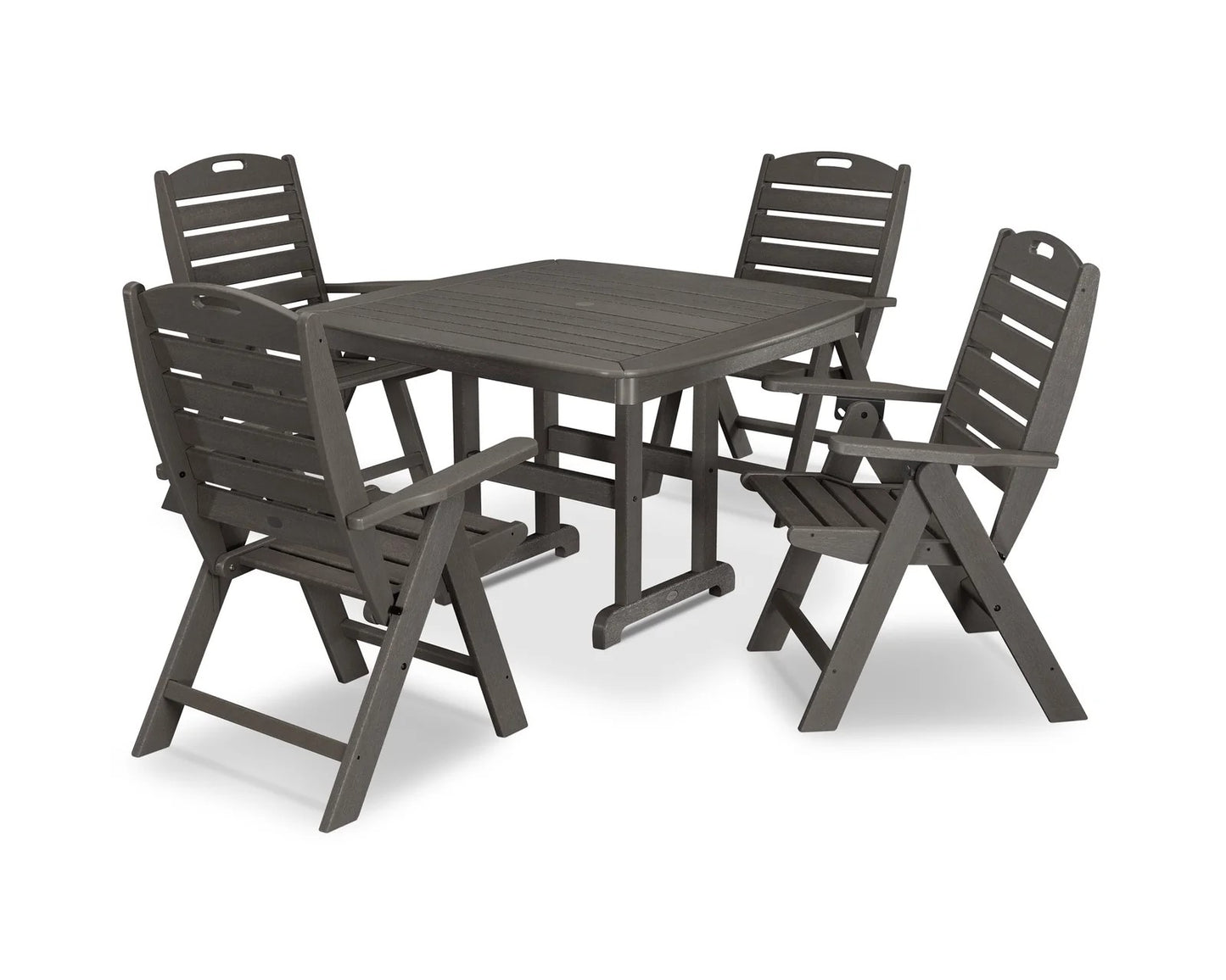 Polywood - Nautical Highback Chair 5-Piece Dining Set - FREE SHIPPING