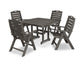 Polywood - Nautical Highback Chair 5-Piece Dining Set - FREE SHIPPING
