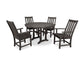 Polywood - Vineyard 5-Piece Round Dining Set with Trestle Legs - FREE SHIPPING