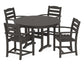 Polywood - La Casa Café 5-Piece Round Farmhouse Dining Set - FREE SHIPPING