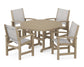 Polywood - Coastal 5-Piece Round Farmhouse Dining Set - FREE SHIPPING