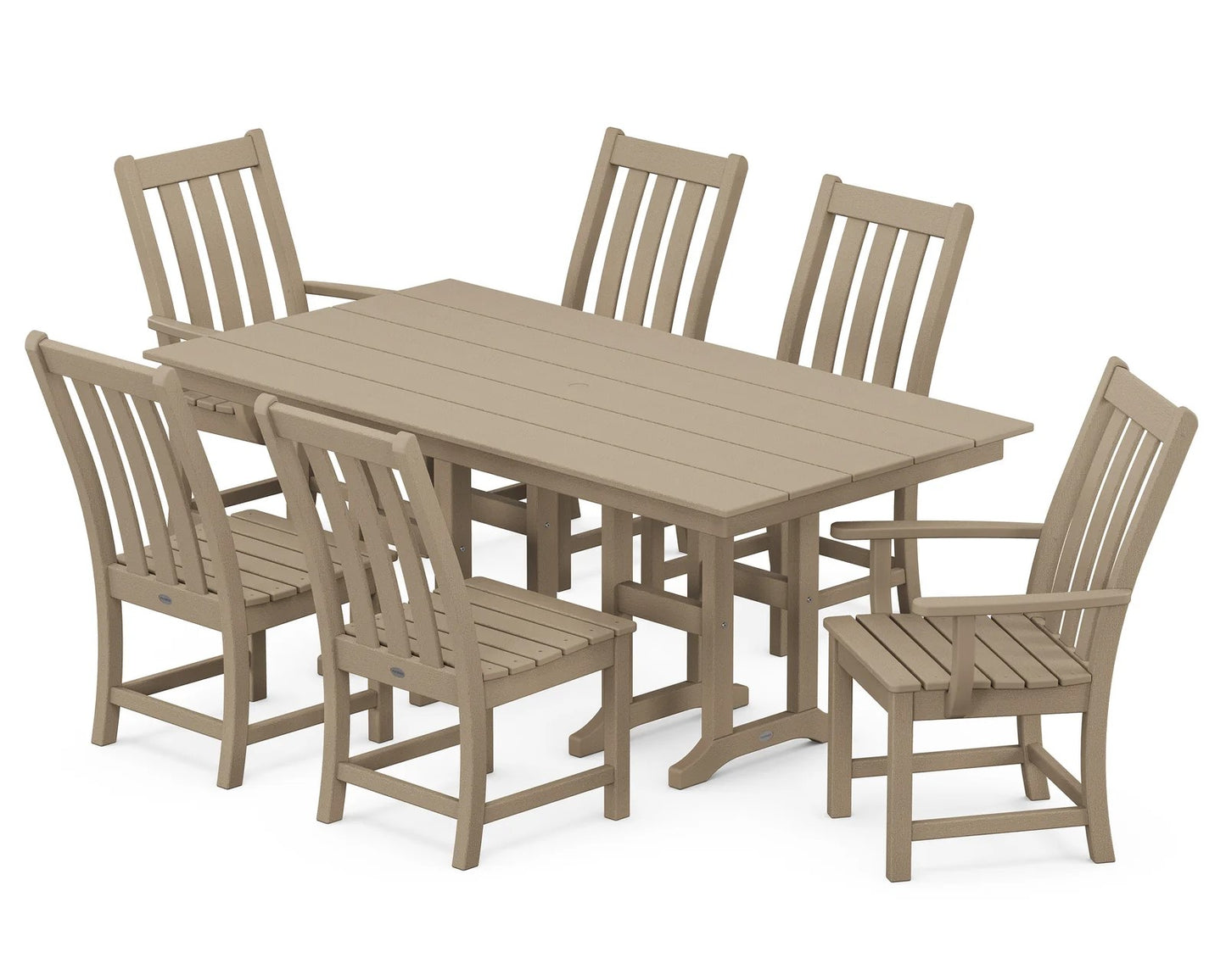 Polywood - Vineyard 7-Piece Farmhouse Dining Set - FREE SHIPPING
