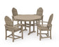 Polywood - Classic Adirondack 5-Piece Round Farmhouse Dining Set - FREE SHIPPING