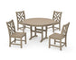 Polywood - Chippendale 5-Piece Round Farmhouse Side Chair Dining Set - FREE SHIPPING
