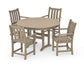 Polywood - Traditional Garden 5-Piece Round Farmhouse Dining Set - FREE SHIPPING