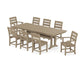 Polywood - Lakeside 9-Piece Farmhouse Dining Set with Trestle Legs - FREE SHIPPING