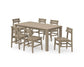 Polywood - Modern Studio Plaza Chair 7-Piece Parsons Table Dining Set - FREE SHIPPING