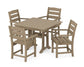Polywood - Lakeside 5-Piece Farmhouse Trestle Arm Chair Dining Set - FREE SHIPPING