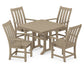 Polywood - Vineyard 5-Piece Farmhouse Trestle Arm Chair Dining Set - FREE SHIPPING