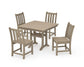 Polywood - Traditional Garden 5-Piece Farmhouse Trestle Dining Set - FREE SHIPPING