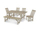 Polywood - Vineyard 6-Piece Rustic Farmhouse Side Chair Dining Set with Bench - FREE SHIPPING