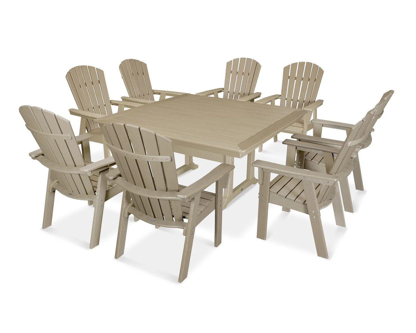 Polywood - Nautical Adirondack 9-Piece Trestle Dining Set - FREE SHIPPING