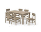 Polywood - Modern Studio Urban Chair 7-Piece Parsons Table Dining Set - FREE SHIPPING