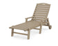 Polywood - Nautical Chaise with Arms & Wheels - FREE SHIPPING