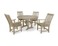 Polywood - Vineyard 5-Piece Round Dining Set with Trestle Legs - FREE SHIPPING