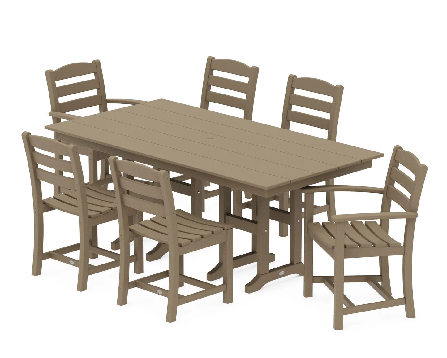 Polywood - La Casa Café 7-Piece Farmhouse Dining Set - FREE SHIPPING