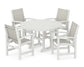 Polywood - Coastal 5-Piece Round Farmhouse Dining Set - FREE SHIPPING
