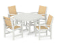 Polywood - Coastal 5-Piece Round Farmhouse Dining Set - FREE SHIPPING
