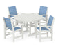 Polywood - Coastal 5-Piece Round Farmhouse Dining Set - FREE SHIPPING