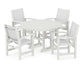 Polywood - Coastal 5-Piece Round Farmhouse Dining Set - FREE SHIPPING