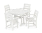 Polywood - Lakeside 5-Piece Farmhouse Trestle Arm Chair Dining Set - FREE SHIPPING