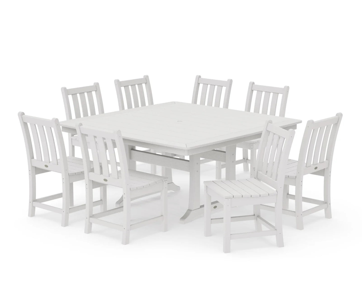 Polywood - Traditional Garden 9-Piece Nautical Trestle Dining Set - FREE SHIPPING