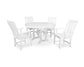 Polywood - Vineyard 5-Piece Round Dining Set with Trestle Legs - FREE SHIPPING